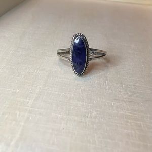 Silver Mexican sodalite ring vintage